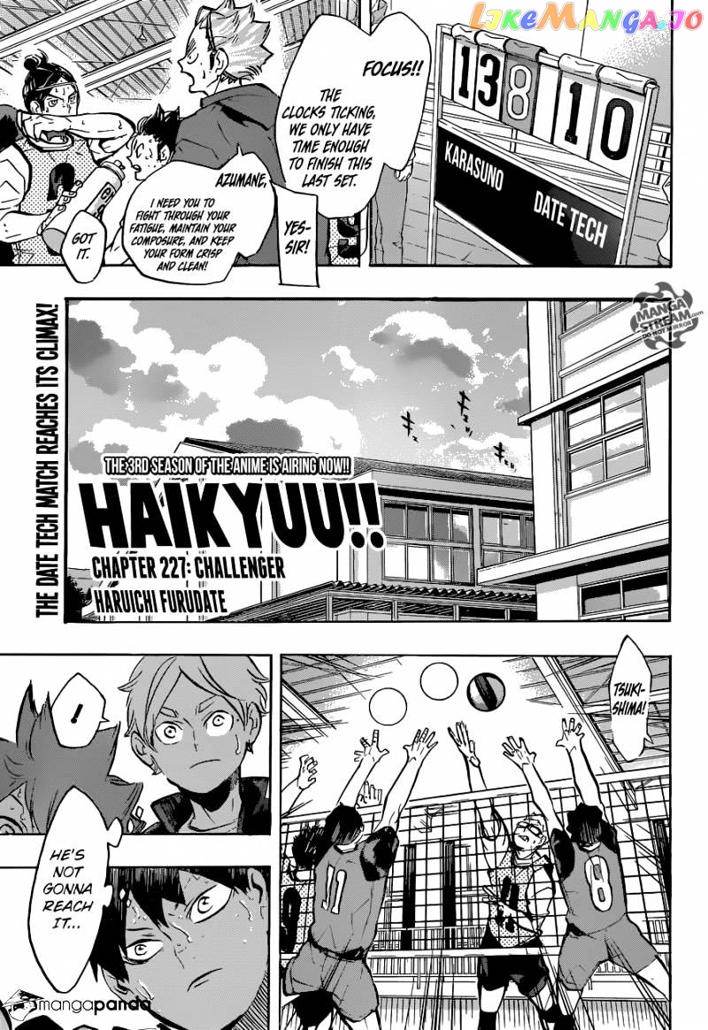 Haikyuu!!, Chapter 227 image 01